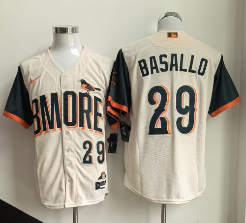 City Edition Baltimore Orioles BASALLO 29 OFF-WHITE MLB Shirt Cool Base Jersey