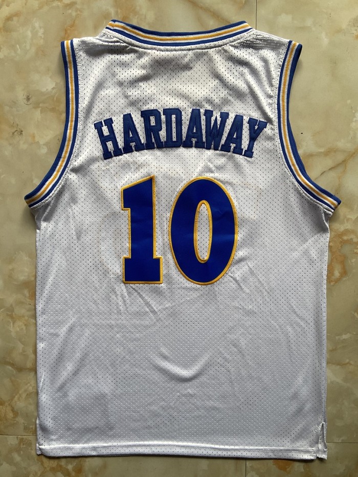 Mitchell&ness 1990-91 Golen State Warriors HARDAWAY 10 White NBA Jersey Basketball Shirt