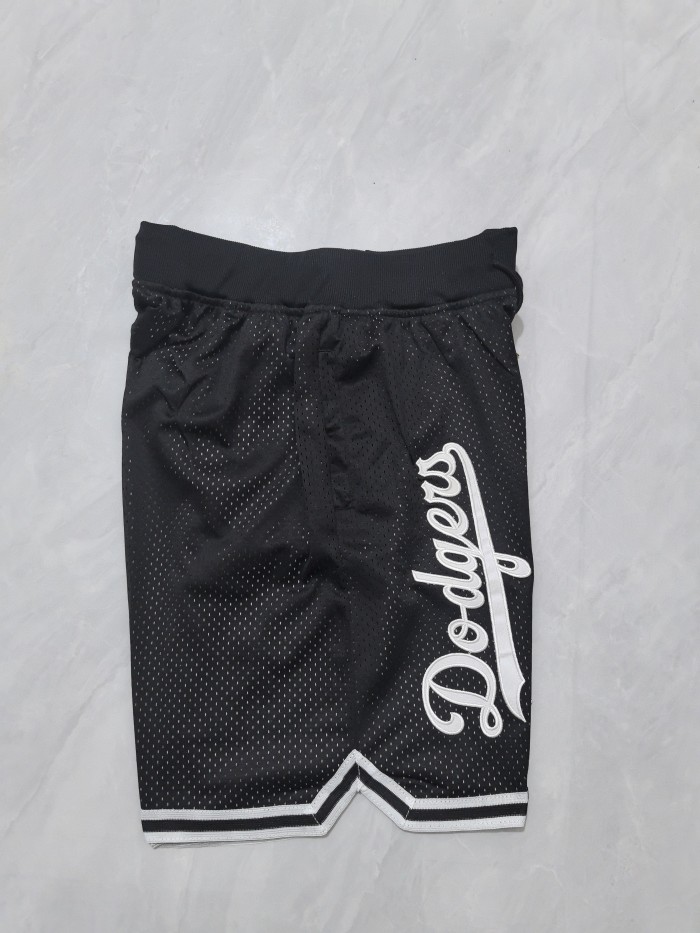 with Pocket Los Angeles Dodgers Black MLB Shorts Baseball Shorts