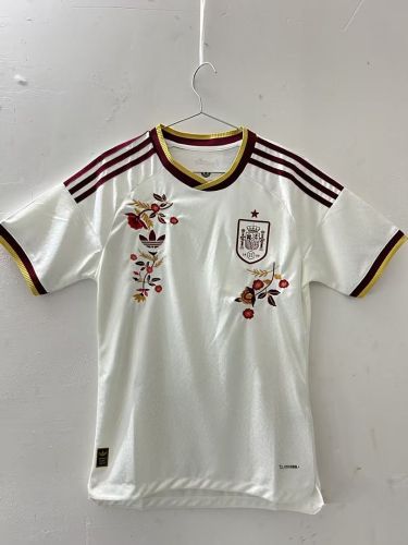 with Embroidery Flowers Fan Version 2026 Spain Away Soccer Jersey España Camisetas de Futbol