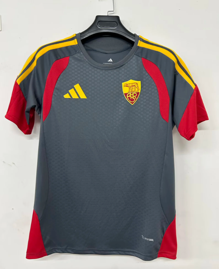 Player Version 2026-2027 As Roma Dark Grey Soccer Training Jersey Football Shirt