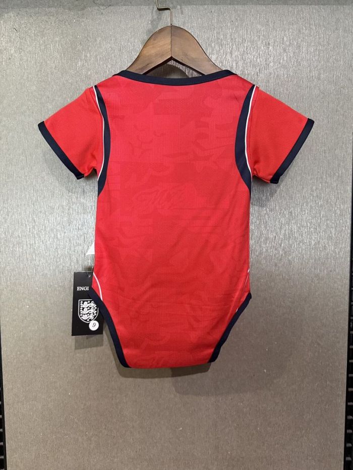 Baby Cloth 2026 England Away Red Soccer Jersey Baby Onesies
