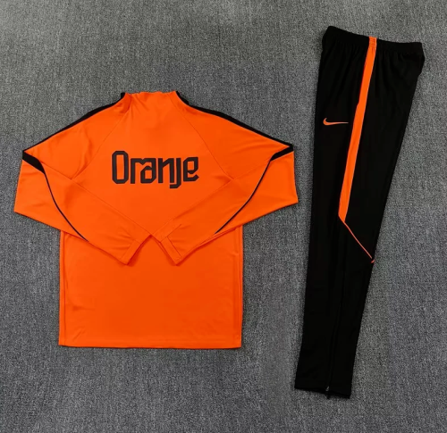 2026-2027 Netherlands Orange Soccer Training Sweater and Pants Football Kit