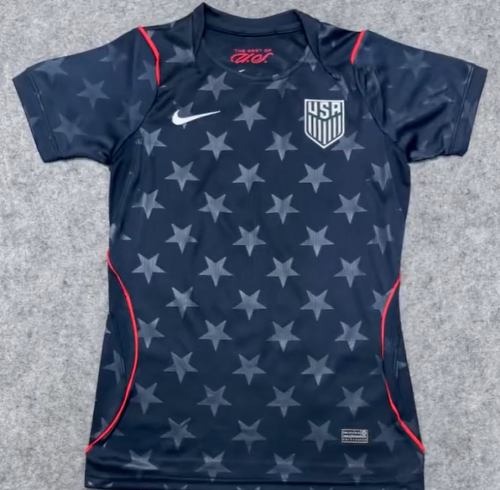 Women 2026 USA Away Soccer Jersey Girl United States Football Shirt
