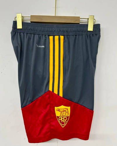 Player Version 2026-2027 As Roma Dark Grey Soccer Training Shorts Football Shorts