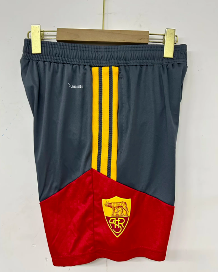 Player Version 2026-2027 As Roma Dark Grey Soccer Training Shorts Football Shorts