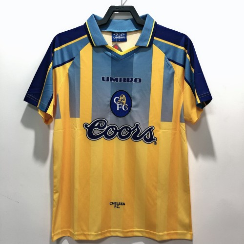 Retro Jersey 1995-1997 Chelsea Away Yellow Soccer Jersey Vintage Football Shirt