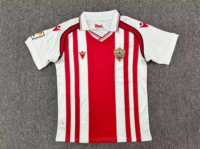 with LFP Patch Fan Version 2025-2026 Almeria Retro Model Soccer Jersey Football Shirt