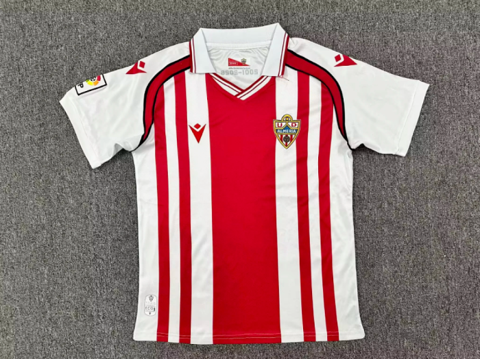 with LFP Patch Fan Version 2025-2026 Almeria Retro Model Soccer Jersey Football Shirt