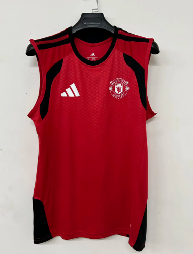 Player Version 2026-2027 Manchester United Red/Black Soccer Training Vest Football Shirt