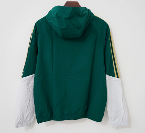 with Caps 2026-2027 Italy Green Soccer Windbreaker Jacket Football Jacket