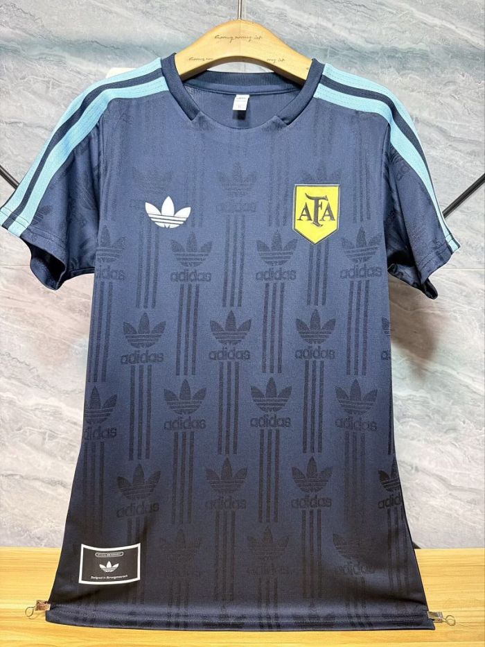 Player Version 2026 Argentina Dark Blue Retro Model Soccer Training Jersey Camisetas de Futbol