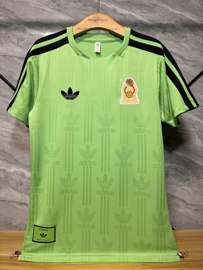 Player Version 2026 Mexico Light Green Retro Model Soccer Training Jersey Football Shirt
