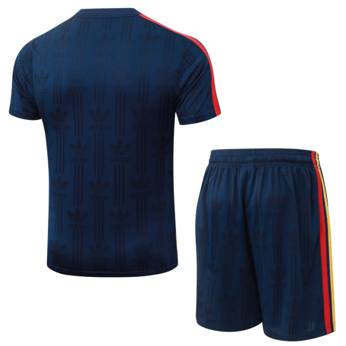 Player Version Adult Uniform 2026 Spain Dark Blue Soccer Training Jersey and Shorts Football Kits