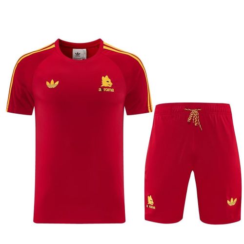 Adult Uniform 2026-2027 As Roman red originals Soccer Training Jersey and Shorts Football Kits