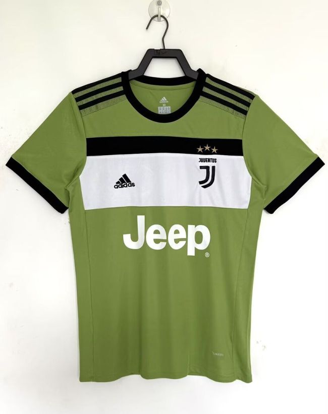 Retro Jersey 2017-2018 Juventus Third Away Green Soccer Jersey Vintage Football Shirt