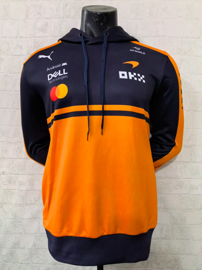 2026 Maclaren Dark Blue/Yellow Sweater Racing Hoody