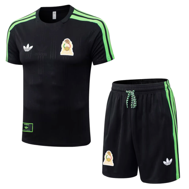 Player Version Adult Uniform 2026 Mexico Black Soccer Training Jersey and Shorts Football Kits