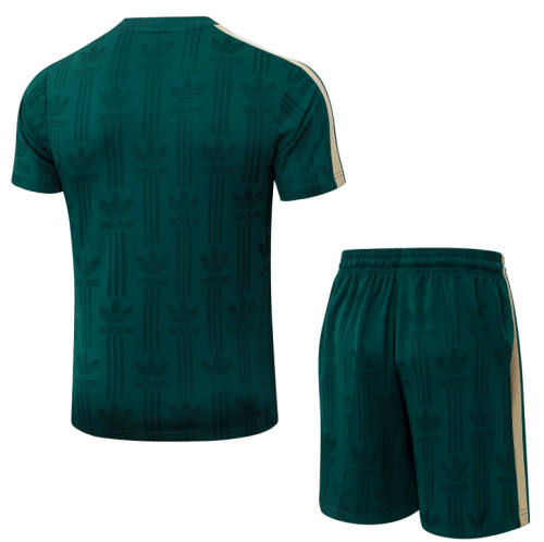 Player Version Adult Uniform 2026 Italy Green Soccer Training Jersey and Shorts Football Kits