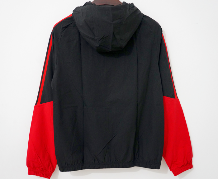 with Caps 2026-2027 BEL Black Soccer Windbreaker Jacket Football Jacket