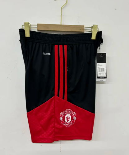 Player Version 2026-2027 Manchester United Black/Red Soccer Training Shorts Football Shorts