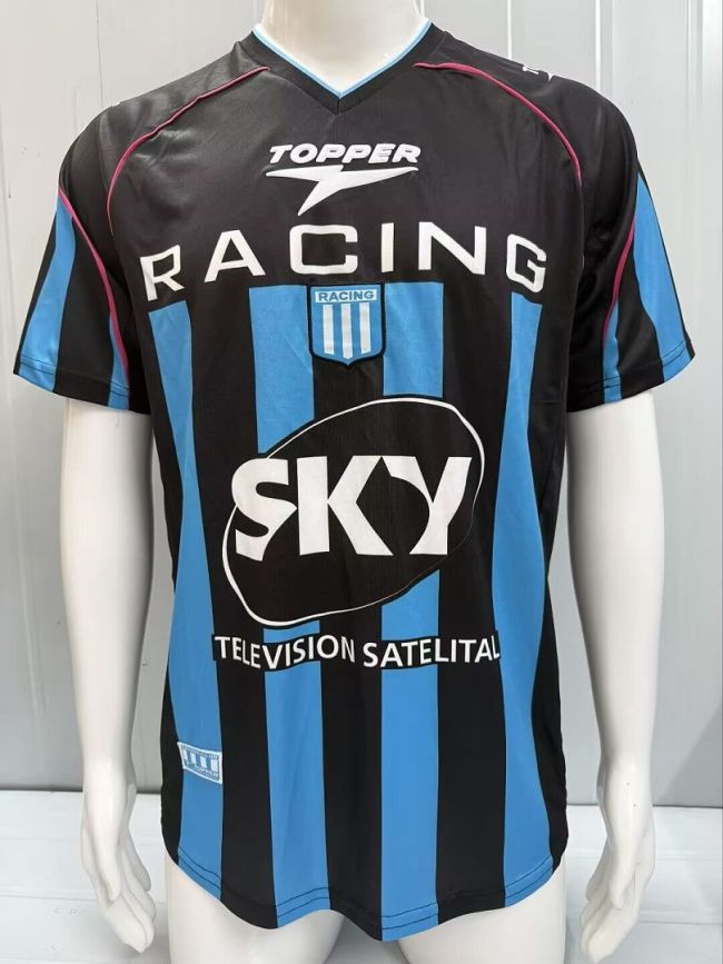 Retro Jersey 2001-2002 Argentina Racing Club Away Soccer Jersey Vintage Football Shirt