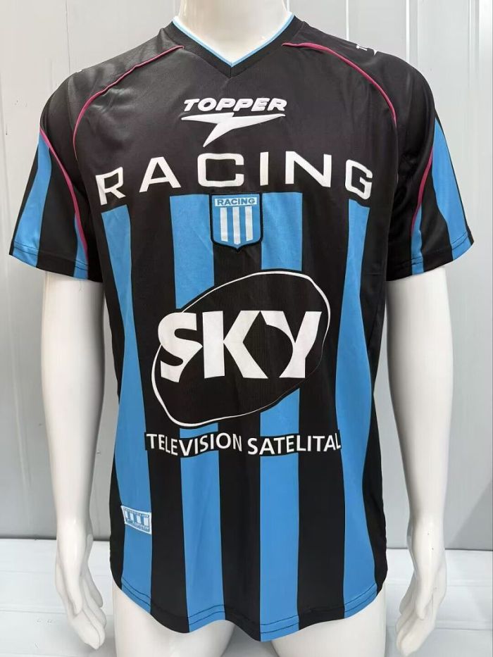 Retro Jersey 2001-2002 Argentina Racing Club Away Soccer Jersey Vintage Football Shirt