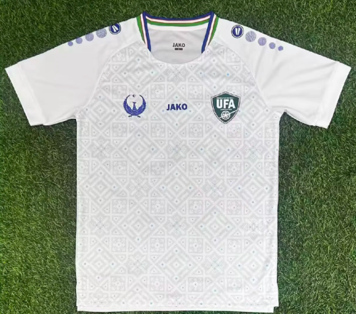 Fans Version 2026 Uzbekistan Football Association Away White Soccer Jersey Oʻzbekiston Football Shirt
