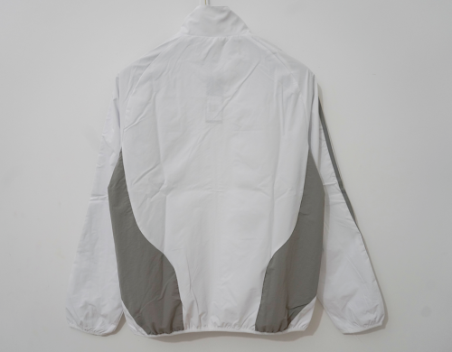 2025-2026 Real Madrid White/Grey Soccer Windbreaker Jacket Football Jacket