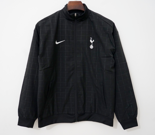 2025-2026 TOT Black Soccer Windbreaker Jacket Football Jacket