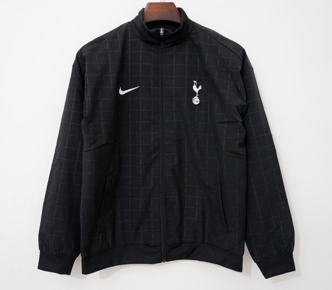 2025-2026 TOT Black Soccer Windbreaker Jacket Football Jacket