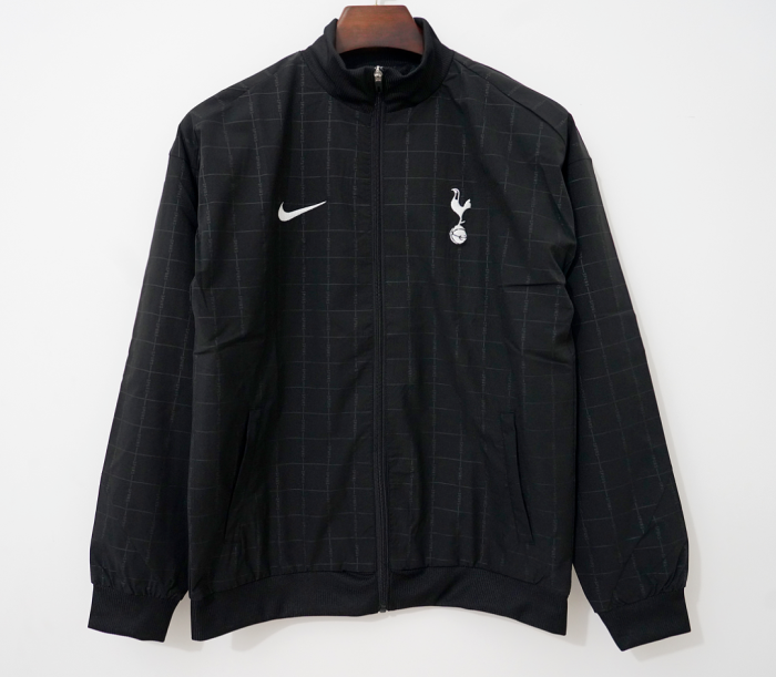 2025-2026 TOT Black Soccer Windbreaker Jacket Football Jacket
