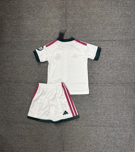Youth Uniform Kids Kit 2026-2027 Real Madrid Home Soccer Jersey Shorts Child Football Set