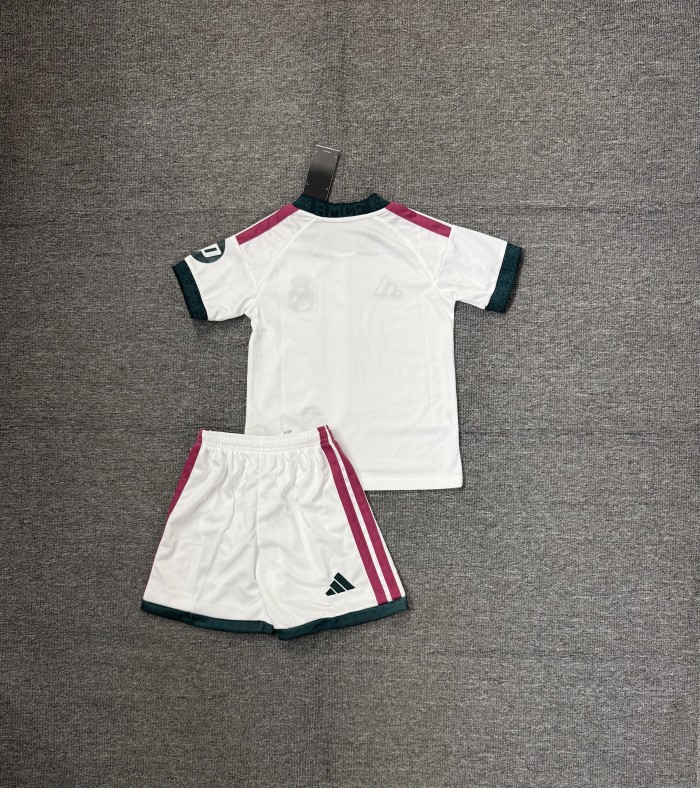 Youth Uniform Kids Kit 2026-2027 Real Madrid Home Soccer Jersey Shorts Child Football Set