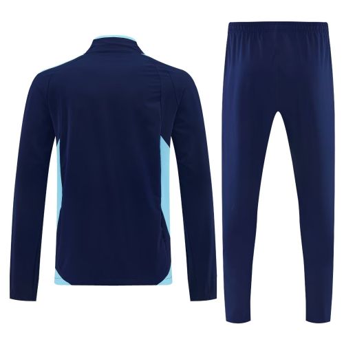 Retro 2006 Argentina Dark Blue Soccer Windbreaker Jacket Football Jacket and Pants Men's Tracksuit