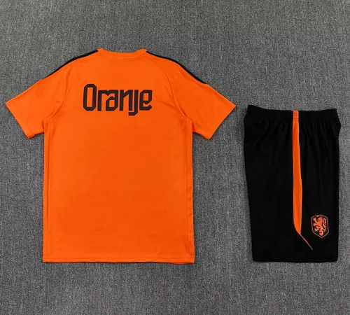 Adult Uniform 2026-2027 Netherlands Orange Soccer Training Jersey and Shorts Football Kits