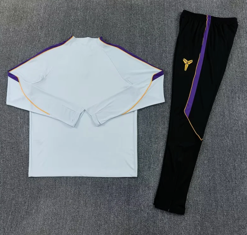 2026 Barcelona Grey Soccer Training Sweater and Pants Football Kit