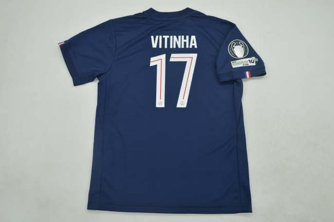 With UCL Winner+Intercontinental Badge Fan Version 2025-2026 PSG VITINHA 17 Home Soccer Jersey Paris Football Maillot