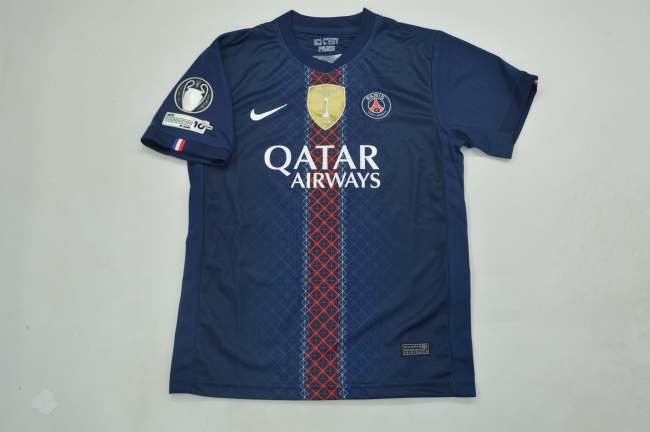 With UCL Winner+Intercontinental Badge Fan Version 2025-2026 PSG Home Soccer Jersey Paris Football Maillot