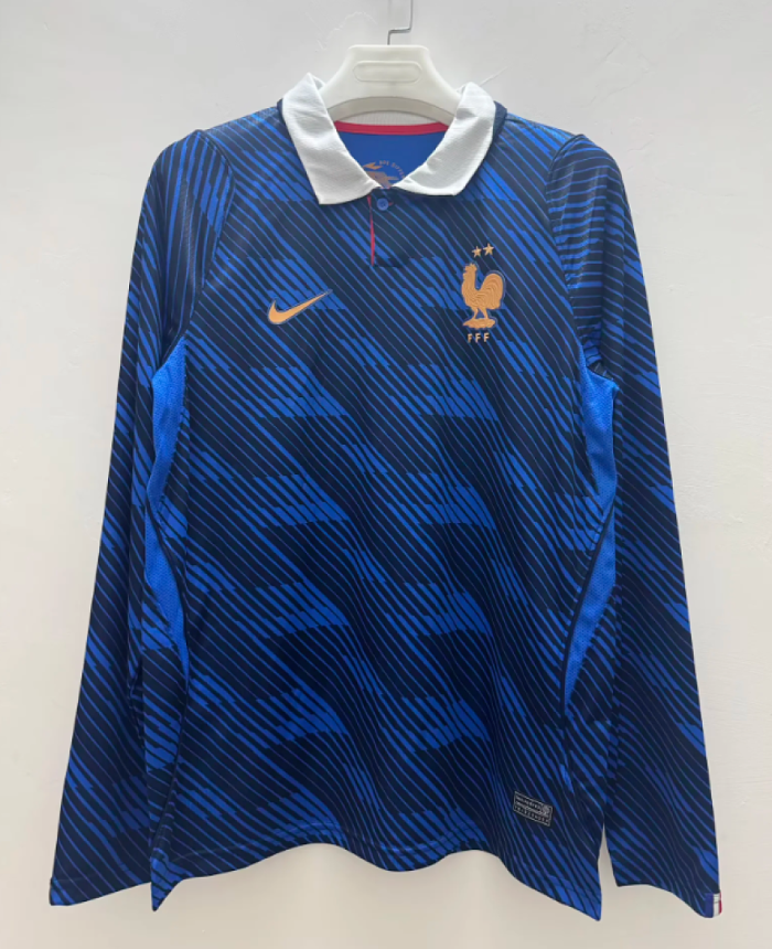 Long Sleeve Fan Version 2026 France Home Soccer Jersey Football Shirt