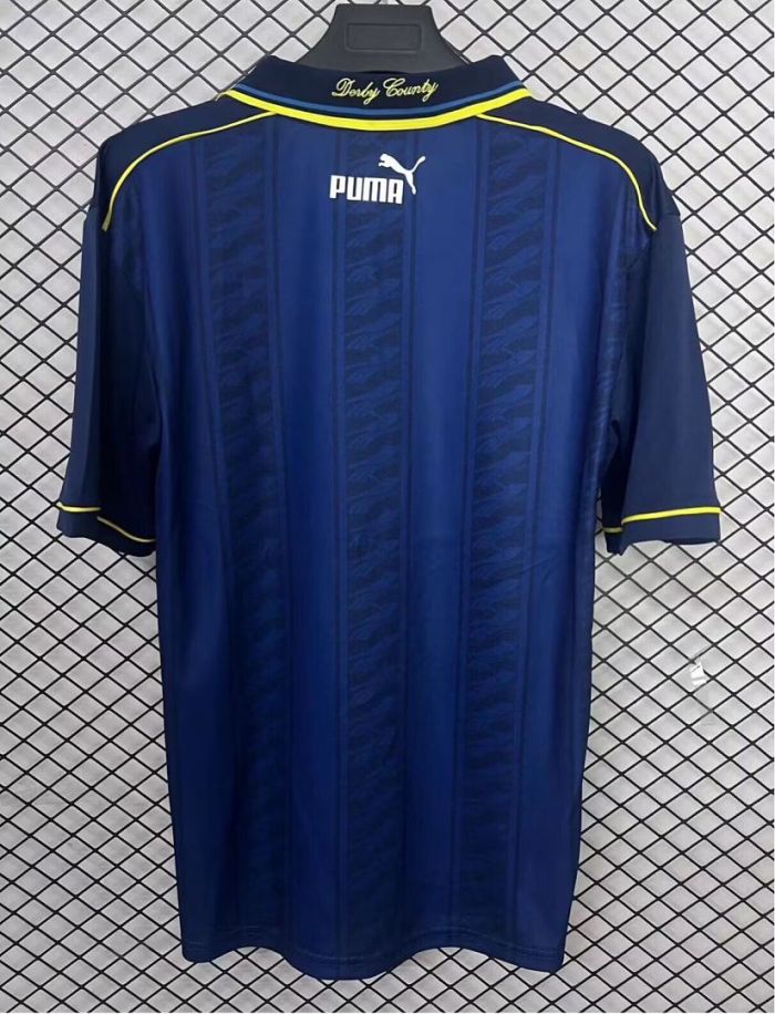 Retro Jersey 1995-1996 Derby County Away Dark Blue Soccer Jersey Football Shirt