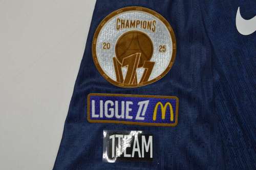 With League 1 Champions Patch Fan Version 2025-2026 PSG Home Soccer Jersey Paris Football Maillot