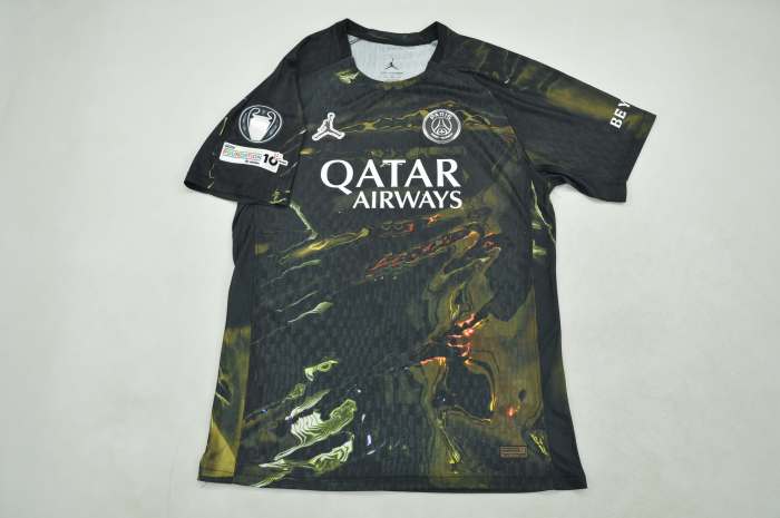 With UCL Winner Patch Fan Version 2025-2026 PSG D.DOUE 14 Fifth Away Soccer Jersey Paris Football Maillot