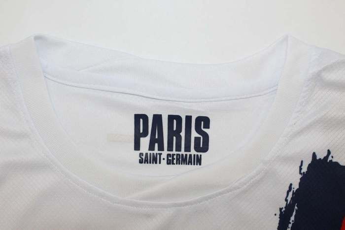 with One Star Fan Version 2025-2026 PSG Away White Soccer Jersey Paris Football Maillot