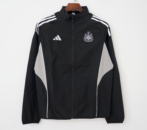 2026-2027 Newcastle United Black/Grey Soccer Windbreaker Jacket Football Jacket