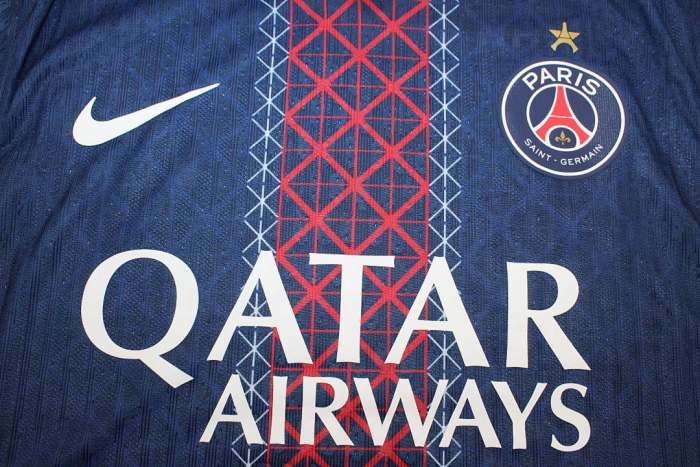 with one Star Player Version 2025-2026 PSG Home Soccer Jersey Paris Football Maillot