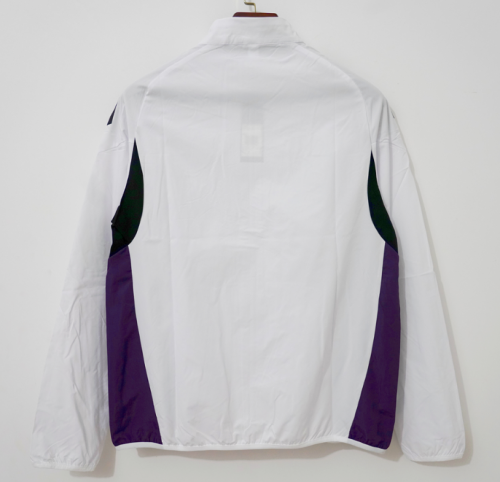 2026-2027 Manchester United White/Purple Soccer Windbreaker Jacket Football Jacket