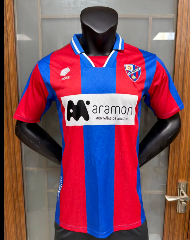 Fan Version 2025-2026 Huesca Retro Model Soccer Jersey Football Shirt