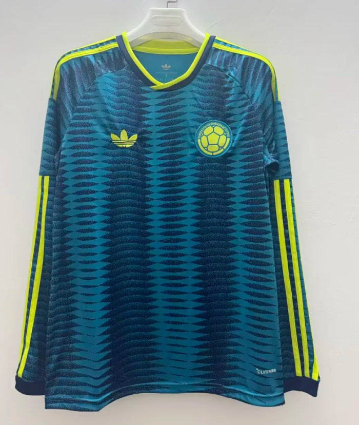 Long Sleeve Fan Version 2026 Colombia Away Soccer Jersey Camisetas de Futbol