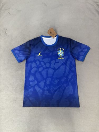Fan Version 2026 Brazil AJ Blue Soccer Jersey Brasil Camisetas de Futbol